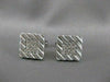 ESTATE LARGE 1.70CTW DIAMOND 14K WHITE GOLD STRIPE CUFFLINKS F VVS/VS 17MM #2125