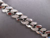 .82CT DIAMOND AAA SAPPHIRE & BLACK ENAMEL 14KT WHITE GOLD PANTHER CUBAN BRACELET