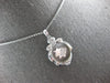 LARGE .23CT DIAMOND 18KT WHITE GOLD CIRCULAR DANCING PIG BY THE YARD FUN PENDANT