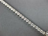 14.94CT DIAMOND 18KT WHITE GOLD THREE PRONG ETERNITY GRADUATING TENNIS NECKLACE