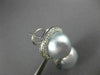 MASSIVE 4.35CT DIAMOND AAA SAPPHIRE & SOUTH SEA PEARL 18K WHITE GOLD 3D EARRINGS