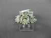 ESTATE 2.16CT DIAMOND 14KT WHITE GOLD 3D OVAL THREE STONE ENGAGEMENT RING #2184