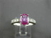 ANTIQUE 1.10CT DIAMOND & AAA PINK SAPPHIRE 14K WHITE GOLD ENGAGEMENT RING #15783