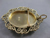 ANTIQUE ART NOUVEAU DIAMOND RUBY 14K GOLD LADY CAMEO FILIGREE PIN PENDANT #21228