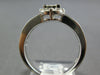 1.50CT DIAMOND 14KT WHITE GOLD 3D PRINCESS BAGUETTE & ROUND FLOWER PROMISE RING