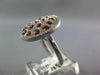 WIDE 1.28CT DIAMOND & AAA RUBY 14KT WHITE GOLD CIRCULAR OPEN FILIGREE FUN RING