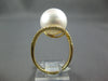 LARGE .32CT DIAMOND & AAA SOUTH SEA PEARL 18KT YELLOW GOLD CRISS CROSS LOVE RING