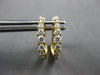 .55CT DIAMOND 18KT YELLOW GOLD ROUND OVAL HUGGIE HOOP LEVERBACK HANGING EARRINGS