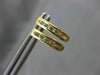 ESTATE .28CT ROUND DIAMOND 14K YELLOW GOLD 7 STONE CHANNEL HUGGIE EARRINGS 22502