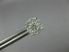 LARGE 1.0CT DIAMOND 14KT 2 TONE GOLD ROUND SOLITAIRE HALO CLUSTER STUD EARRINGS