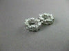ESTATE .67CT ROUND DIAMOND 14KT WHITE GOLD 3D STAR FLOWER STUD EARRINGS 22224