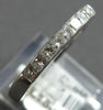ESTATE .60CT DIAMOND 18KT WHITE GOLD PRINCESS CHANNEL INVISIBLE ANNIVERSARY RING