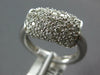 ESTATE WIDE .95CT DIAMOND 14KT WHITE GOLD MULTI ROW RECTANGULAR SLIDING FUN RING