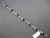 7.67CT DIAMOND & AAA GARNET 14KT WHITE GOLD 3D CUSHION & ROUND TENNIS BRACELET