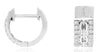 ESTATE WIDE .25CT DIAMOND 14KT WHITE GOLD LOVE KNOT HUGGIE HOOP HANGING EARRINGS