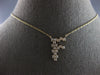 ESTATE .50CT DIAMOND 14KT YELLOW GOLD 3D CLASSIC ROUND F INITIAL FUN NECKLACE