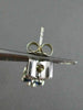 ESTATE .55CT DIAMOND & SAPPHIRE 14KT WHITE GOLD FLOWER MILGRAIN HANGING EARRINGS