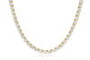 ESTATE LONG 23.65CT DIAMOND 18KT ROSE GOLD 3D ROUND CLASSIC TENNIS NECKLACE