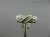 ESTATE .34CT ROUND DIAMOND 18KT WHITE GOLD 3D DOUBLE STAR ROPE LOVE FUN RING