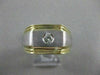 ESTATE WIDE .25CT ROUND DIAMOND 14KT TWO TONE GOLD 3D STRIPED MEN'S RING #17572
