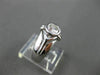 ESTATE WIDE .45CT SOLITAIRE DIAMOND 14KT WHITE GOLD BEZEL ENGAGEMENT RING #5938