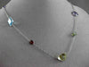 ANTIQUE EXTRA LONG 45.0CT EXTRA FACET MULTI SHAPE & GEM 14KT WHITE GOLD NECKLACE