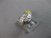ANTIQUE ART DECO .05CT OLD MINE DIAMOND 18K WHITE GOLD 3D ENGAGEMENT RING #27469