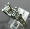 ESTATE .57CT DIAMOND 14K WHITE GOLD 3D FILIGREE SEMI MOUNT ENGAGEMENT RING #1572