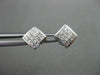 ESTATE .60CT PRINCESS CUT DIAMOND 14KT WHITE GOLD SQUARE EARRINGS AMAZING #21711