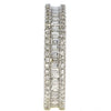 WIDE 1.60CT DIAMOND 18KT YELLOW GOLD 3D ROUND & BAGUETTE 3 ROW ANNIVERSARY RING
