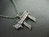 ESTATE .30CT DIAMOND 14KT WHITE GOLD CHAI PENDANT & CHAIN F/G VS 18X19MM #2064