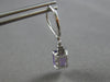 ESTATE 3.17CT DIAMOND & AAA AMETHYST 14KT WHITE GOLD LEVERBACK HANGING EARRINGS