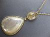 LARGE DIAMOND & AAA MOTHER OF PEARL & RUTILATED QUARTZ 14K ROSE GOLD 3D NECKLACE