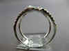 ESTATE LARGE .49CT DIAMOND 18KT WHITE GOLD 3D LOVE KNOT INFINITY FUN RING