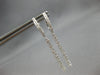 .93CT DIAMOND 18K WHITE GOLD 3D BY THE YARD CLIP ON CHANDELIER HANGING EARRINGS