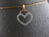 ESTATE .10CT DIAMOND 14KT ROSE GOLD 3D CLASSIC OPEN HEART LOVE FLOATING PENDANT