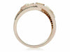 LARGE 5.11CT MULTI COLOR DIAMOND & AAA ORANGE SAPPHIRE 14KT ROSE GOLD WOVEN RING