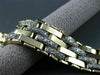 ESTATE WIDE LONG 4.0CT DIAMOND 14K WHITE & YELLOW GOLD MULTI LINK BRACELET #2226