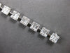 3.90CT DIAMOND 18KT WHITE GOLD 3D ROUND & BAGUETTE MULTI SQUARE TENNIS BRACELET