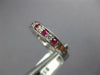 .44CT DIAMOND & AAA RUBY 18KT WHITE GOLD 3D ROUND CHANEL PRONG ANNIVERSARY RING