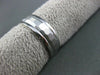 ESTATE WIDE 14KT SOLID WHITE GOLD 3D HAMMERED LOOK MENS WEDDING RING #1293
