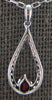 .28CT DIAMOND & AAA RUBY 14KT WHITE GOLD 3D PEAR SHAPE & ROUND FLOATING PENDANT
