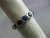 WIDE 3.10CT AAA ROUND SAPPHIRE 14KT WHITE GOLD 3D ETOILE BEZEL ANNIVERSARY RING