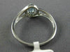 ESTATE .48CT DIAMOND & AAA OVAL CUT AQUAMARINE 14KT WHITE GOLD 3D LOVE KNOT RING