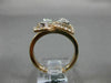 ESTATE .76CT DIAMOND 14KT YELLOW GOLD 3D CLASSIC 4 CLOVER FLOWER HALO LOVE RING