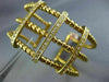 ESTATE LARGE .65CT DIAMOND 14K YELLOW GOLD MULTI ROW SQUARE CUFF BANGLE BRACELET