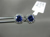 ESTATE 1.25CT DIAMOND & AAA TANZANITE 14KT YELLOW GOLD OVAL FLOWER STUD EARRINGS
