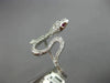 ESTATE LARGE .41CT DIAMOND & AAA RUBY 18KT WHITE GOLD 3D SNAKE SWIRL FUN RING