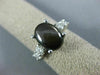 ESTATE LARGE 5.42CT DIAMOND & AAA STAR SAPPHIRE PLATINUM ENGAGEMENT RING #26552