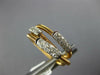 ESTATE WIDE .32CT DIAMOND 18KT WHITE & ROSE GOLD CRISS CROSS PAVE SNAKE FUN RING